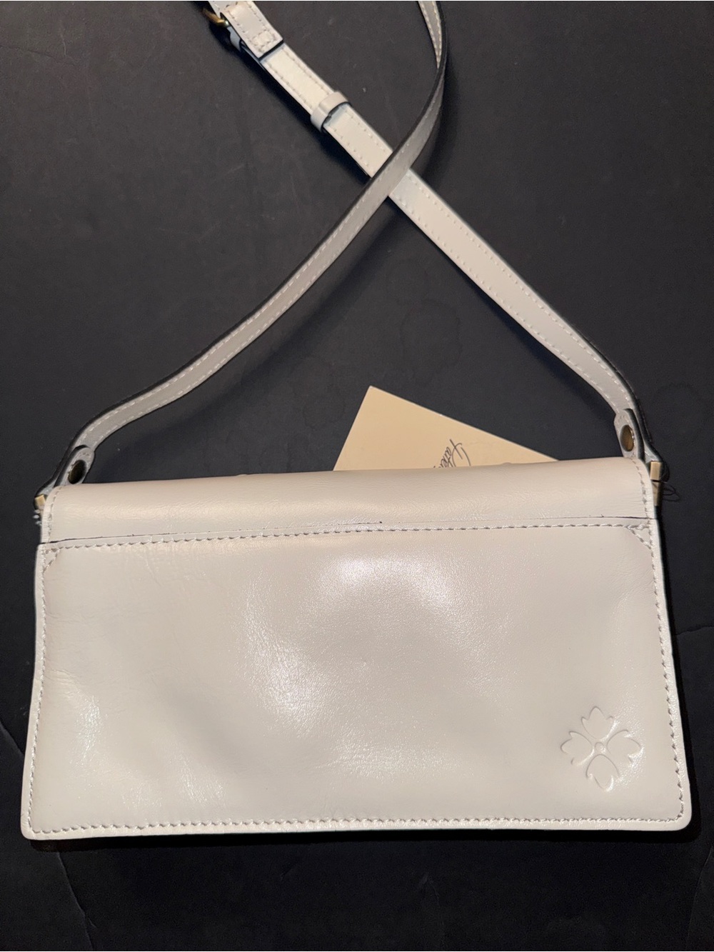 Patricia Nash Kent Burnished Rose Tooled Leather Crossbody Latte with Dust Bag - Picture 6 of 12